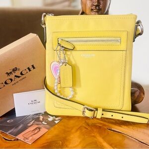 Coach Vibrant Yellow leather Crossbody Bag